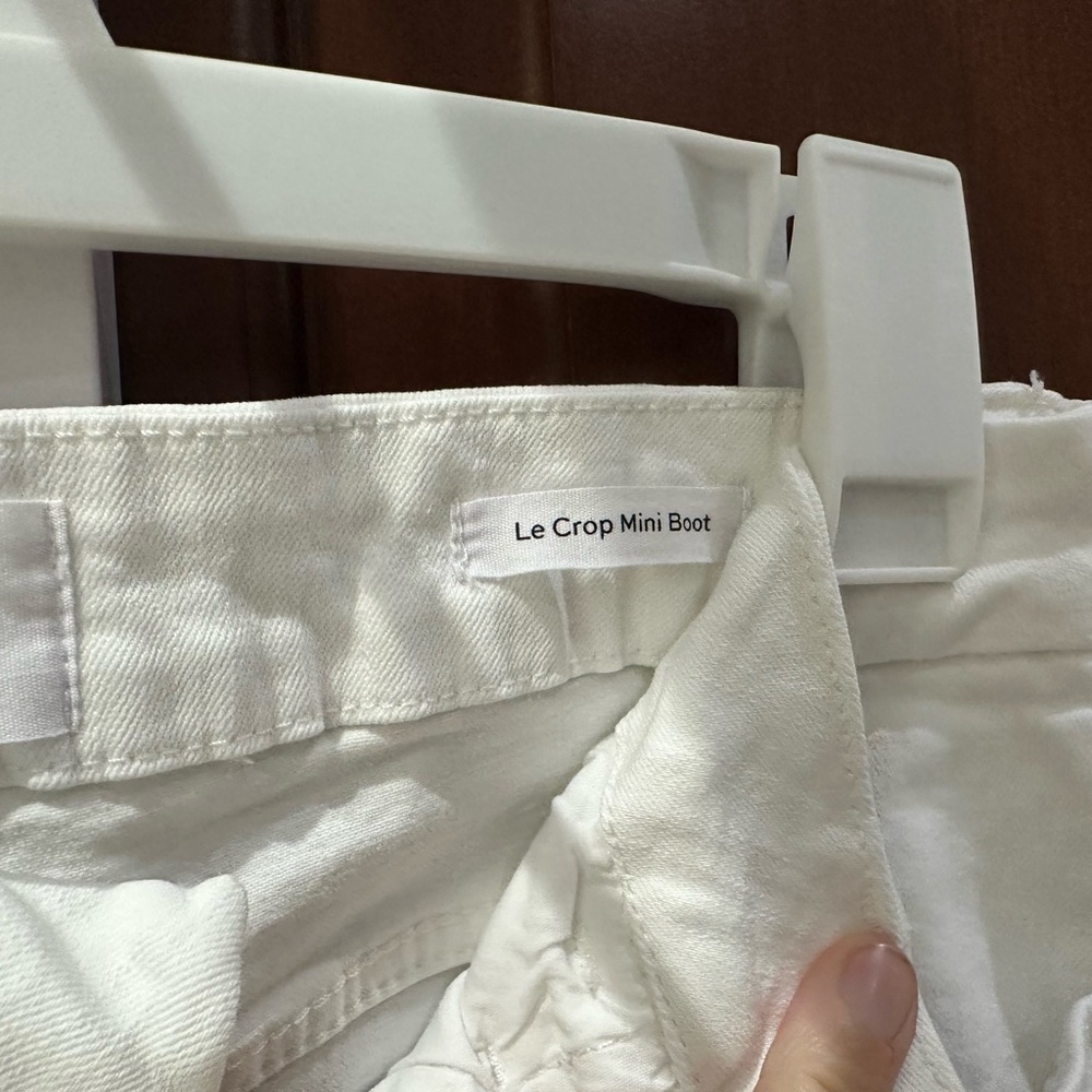 Frame Le Crop Mini Boot Denim Jeans- blanc - Picture 8 of 14